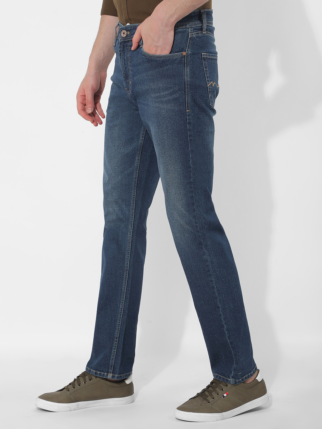 Numero Uno Men Solid Blue Jeans